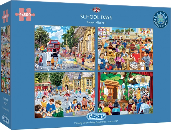 Puzzle Giorno di Scuola GIBSONS 4x500 pezzi