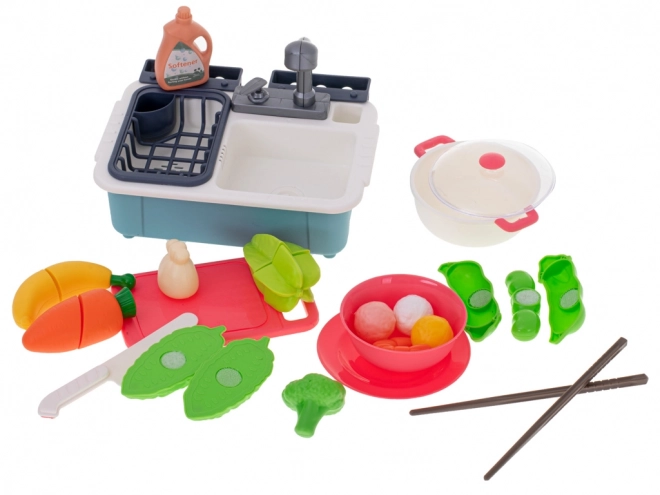 Set Giocattolo: Lavello Cucina con Accessori per Bambini