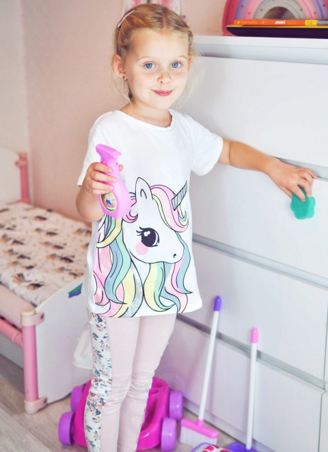 Set pulizie per bambini con carrello e aspirapolvere Woopie