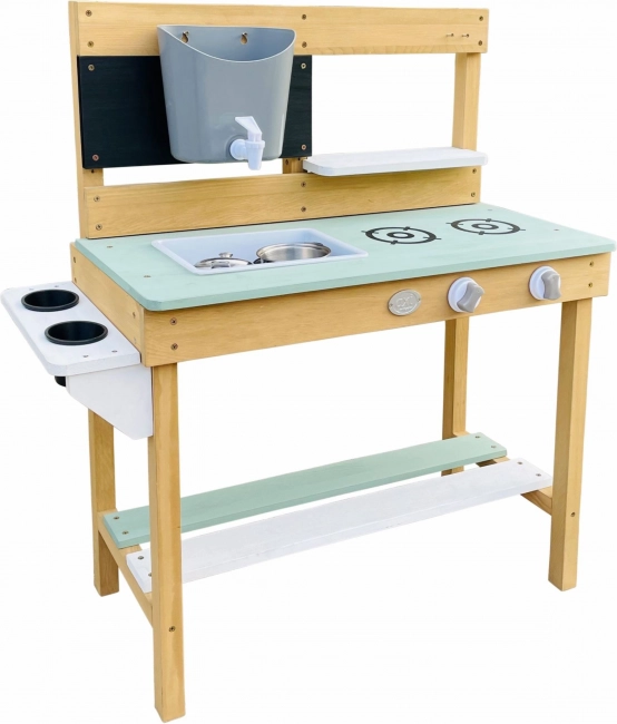 Axi cucina in legno per giocare con acqua e sabbia