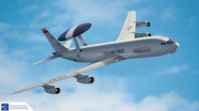 Modello Di Plastica USAF E-3G Sentry AWACS 1/144