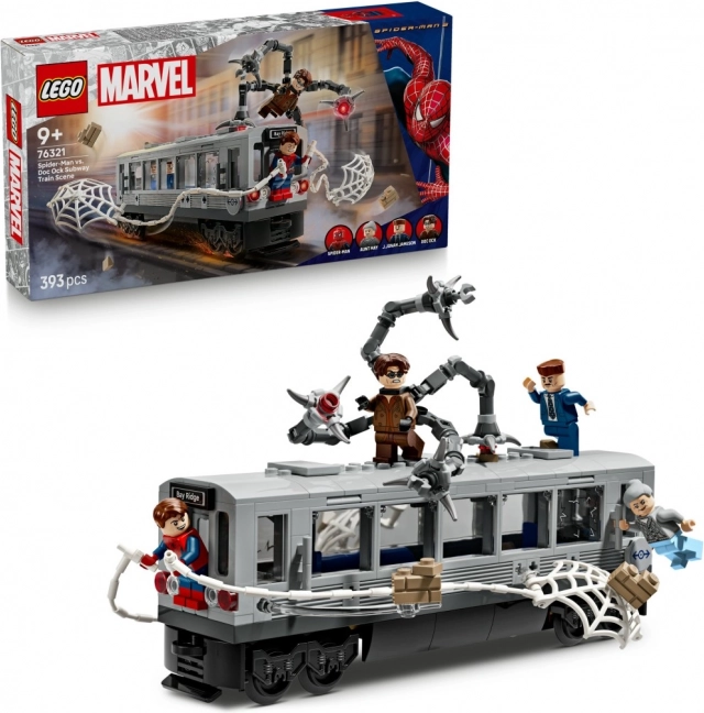 Spider-Man vs. Doc Ock: scena in metropolitana – set LEGO Marvel