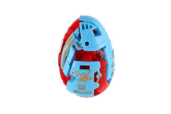 Uovo di dinosauro robot pieghevole in plastica 11cm in vari colori