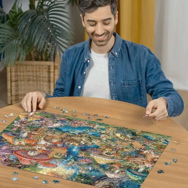 Ravensburger Puzzle Villaggio di Funghi 1000 Pezzi