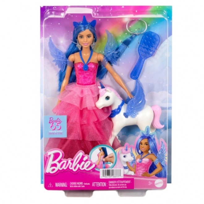 Bambola Barbie Principessa Smeraldo con Unicorno Alato