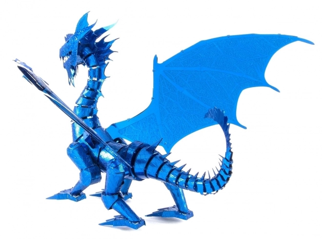 Puzzle 3D Metal Earth Drago Blu