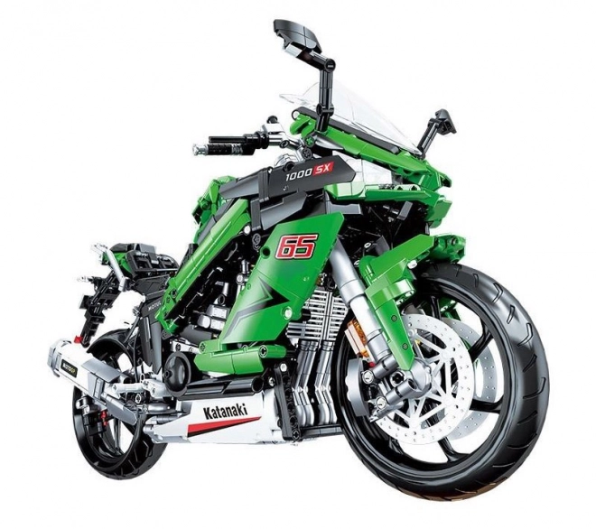 Set costruttivo moto sportiva verde