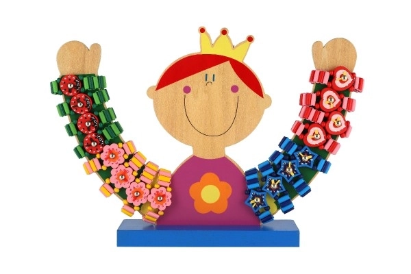 Orologio in legno per bambini con supporto