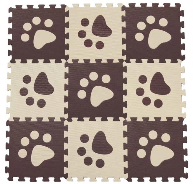 Puzzle BABY in schiuma Marroni zampe H (29,5x29,5)