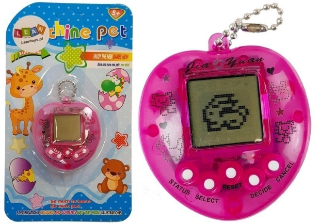 Gioco Elettronico Tamagotchi Rosa con Catenella