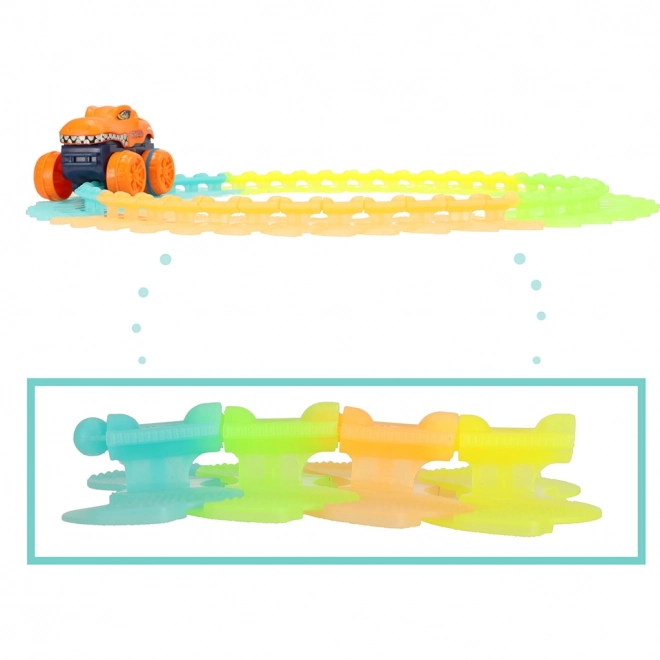 Pista da corsa flessibile luminosa con auto 150 pezzi