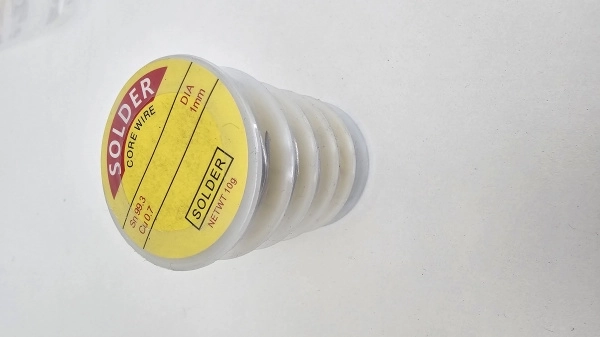Stagno per saldatura senza piombo 1 mm, 5 bobine da 10 g (Sn99.3 Cu0.7)