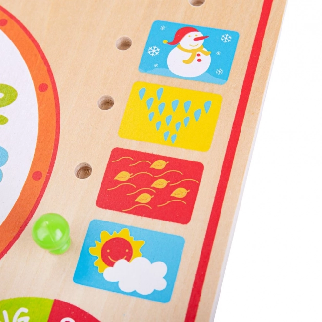 Orologio e Calendario In Legno Bigjigs Toys