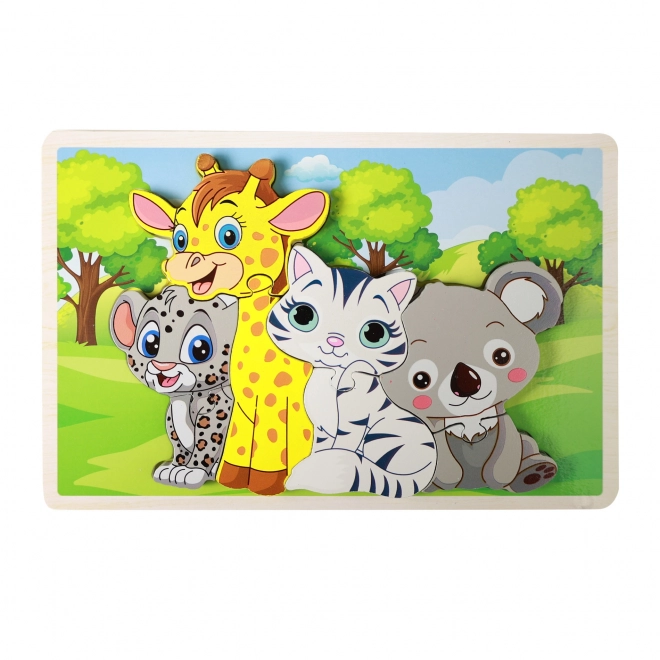 Puzzle animali in legno 8 pezzi