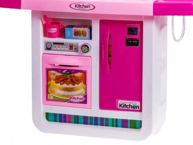 Cucina interattiva per bambini con frigorifero – rosa