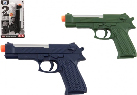 Pistola di plastica 17 cm con luce e suono
