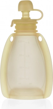 Bustina in silicone ricaricabile per alimenti per bambini, Transparent Yellow
