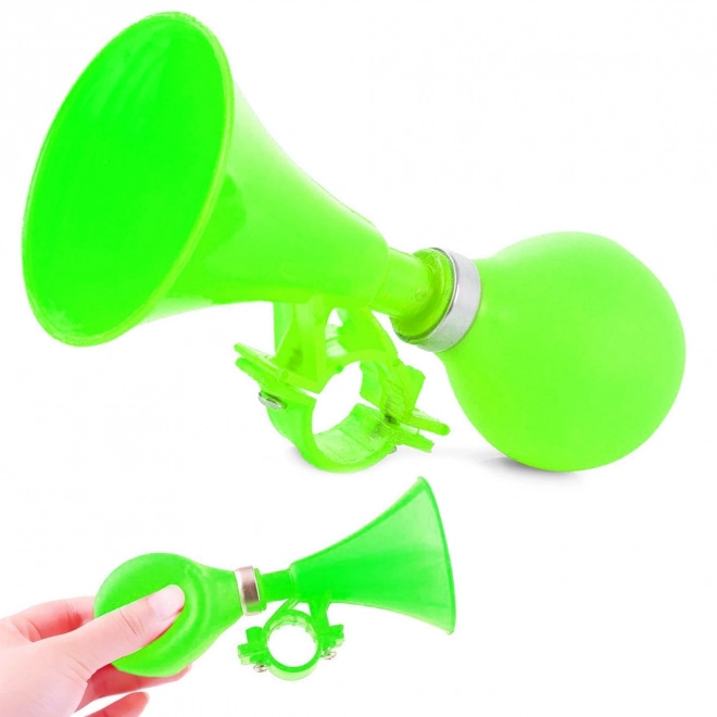 Clacson per bicicletta con palloncino verde in gomma