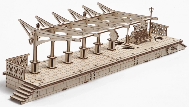 Puzzle meccanico in legno 3D Stazione ferroviaria