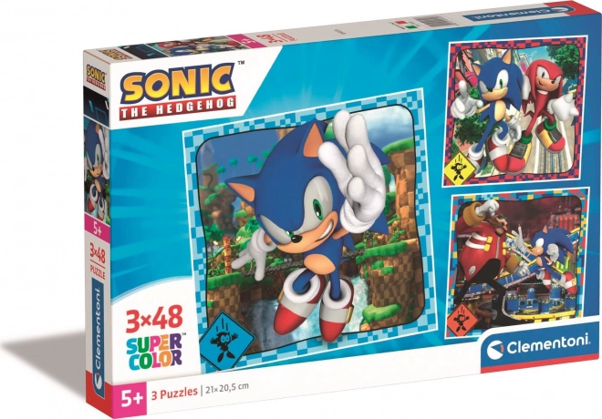 Puzzle 3x48 pezzi Sonic