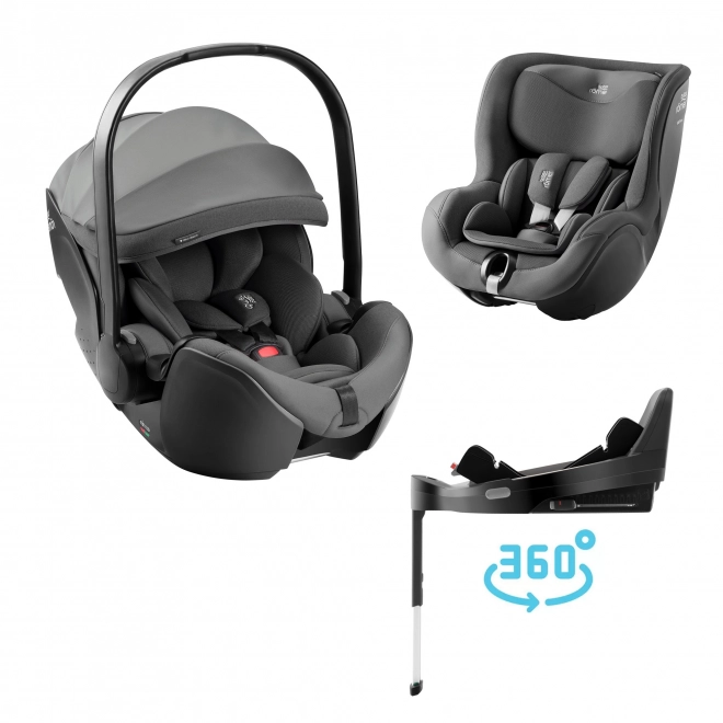 Set seggiolino auto Baby-Safe Pro Style grigio minerale