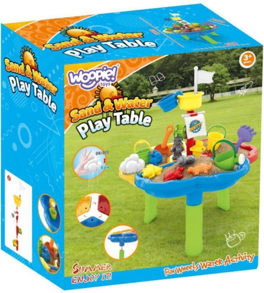 WOOPIE Tavolo d'acqua e sabbiera 3in1 Nave dei pirati