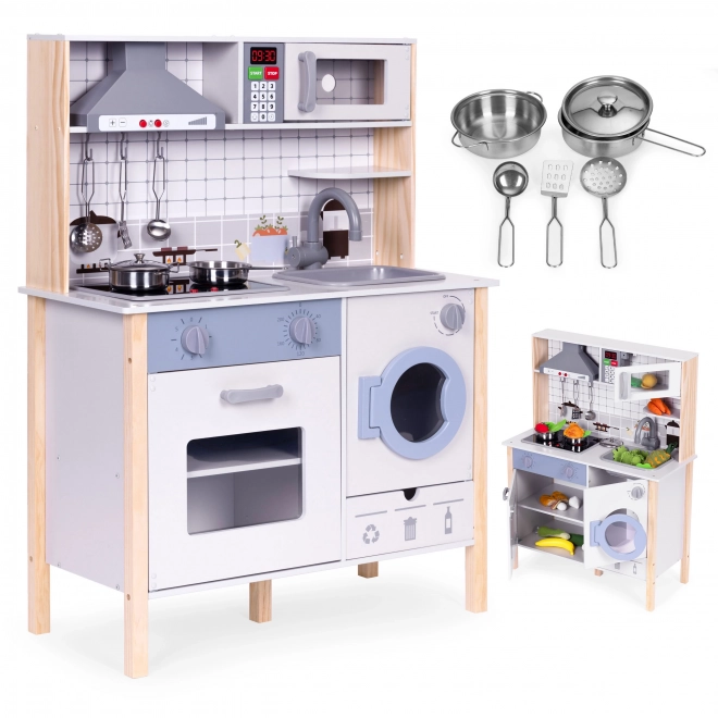 Cucina in legno per bambini ECOTOYS con suoni e luci LED