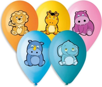 Palloncini gonfiabili con animaletti 30 cm, 5 pz