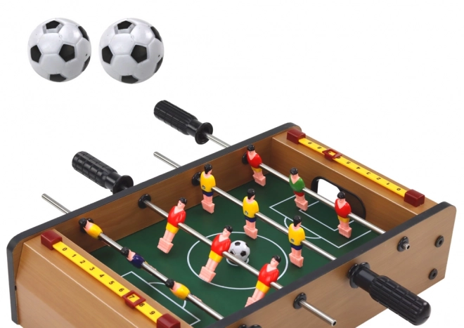 Mini calcio balilla in legno 36cm x 21,5cm x 9cm