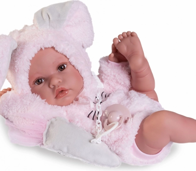 Bambola neonato realistica Erika in vinile morbido 42 cm