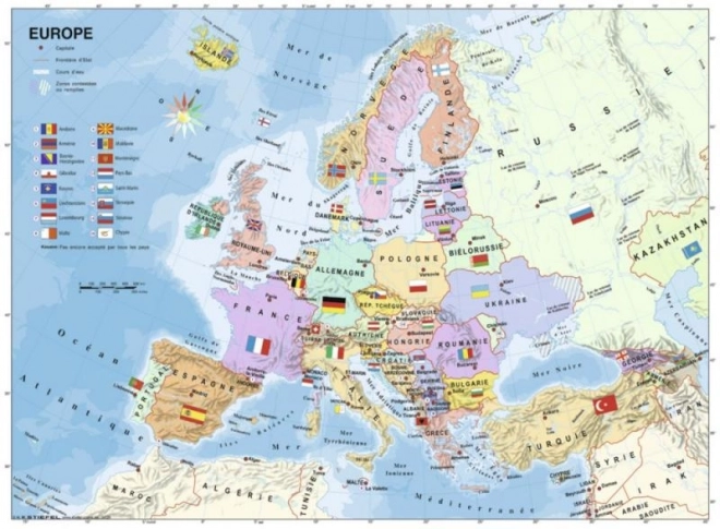 Mappa d'Europa Puzzle 200 Pezzi