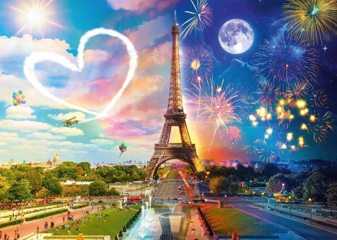 Puzzle Parigi Giorno e Notte 2000 Pezzi