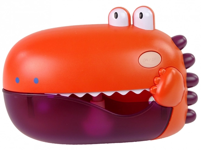 Giocattolo da bagno per bambini Dino – generatore di bolle rosso a batteria