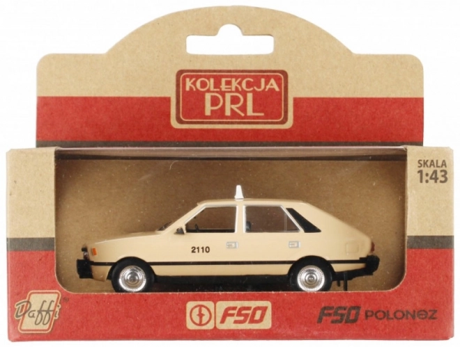 Modellino di auto FSO Polonez Taxi Beige