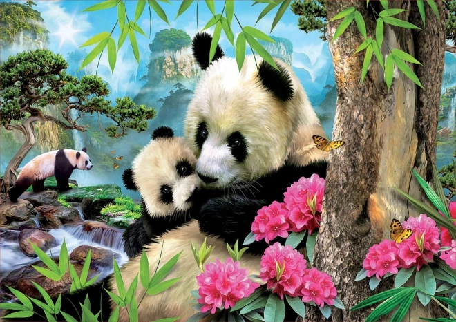 Puzzle Panda con cucciolo 1000 pezzi