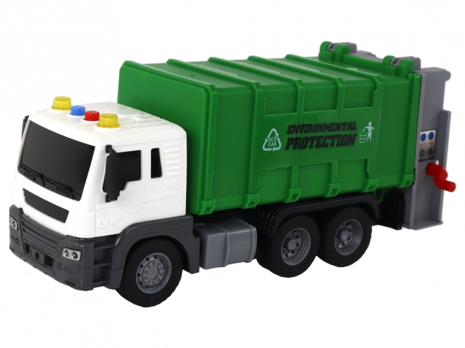 Camion Rifiuti con Gru Frizione Verde 1:16