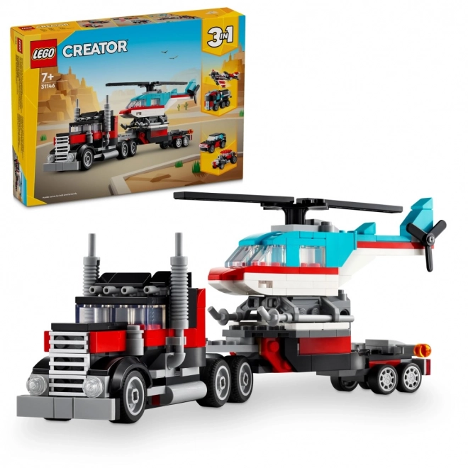 Camion LEGO Creator con elicottero