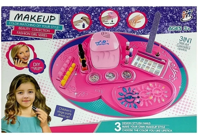 Set manicure con asciugacapelli e smalti per bambine