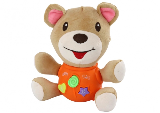 Orso Interattivo Peluche Arancione Musicale