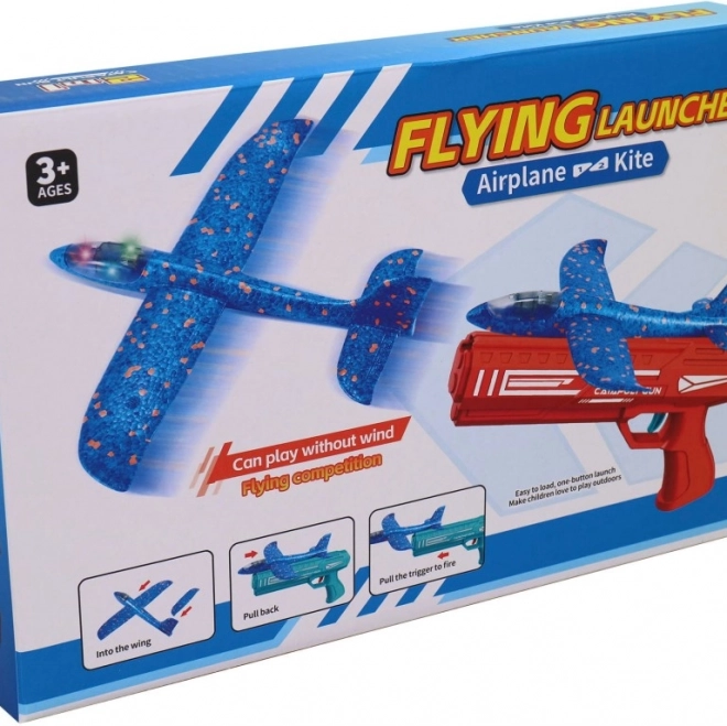 Pistola con aeroplano di lancio per ragazzi
