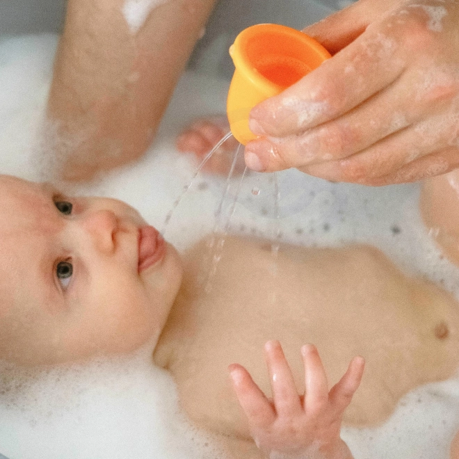 Set bagnetti per bambini con bicchiere, anatra e dispenser sapone