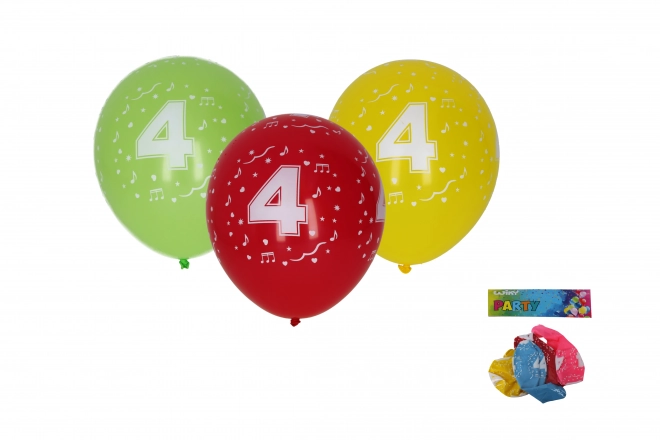 Palloncino Gonfiabile 30cm - Set Da 5 Pezzi, Numero 4