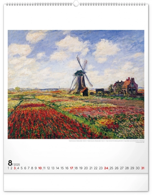 Calendario da parete Claude Monet 2025