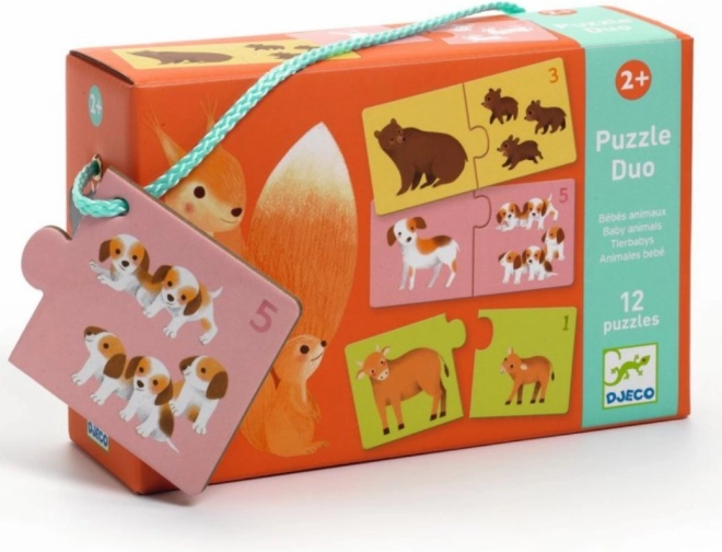 Djeco Duo puzzle Contare con gli animali