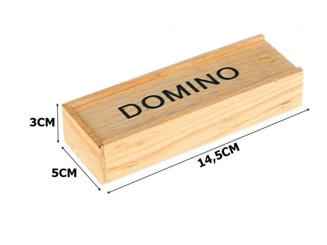 Domino di legno in elegante scatola