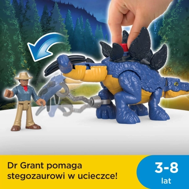 Set Imaginext Jurassic World Stegosaurus e Dr. Grant