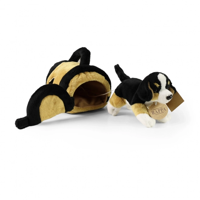 Cane di Peluche Bovaro del Bernese con Trasportino 15 cm Eco-Friendly