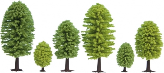 Set 10 pezzi Alberi di latifoglie per ferrovie modellistiche