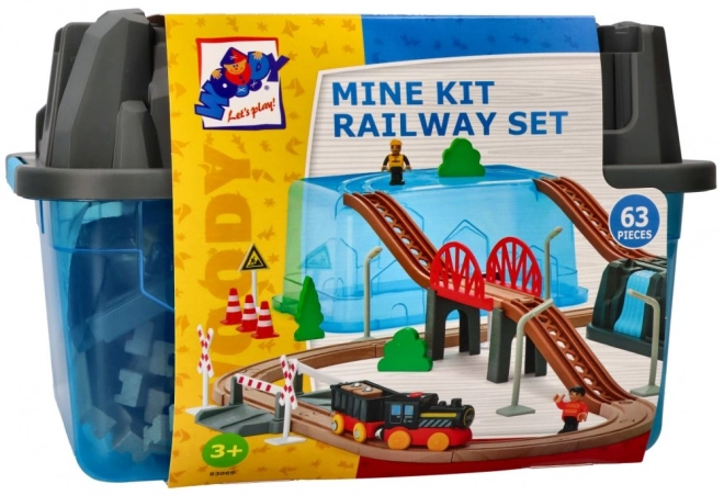 Set da miniera con treni 63 pezzi