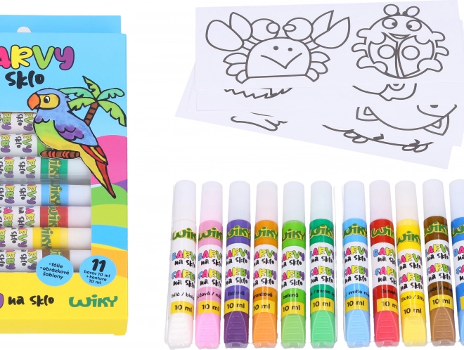 Colore per vetro set 11+1 10 ml